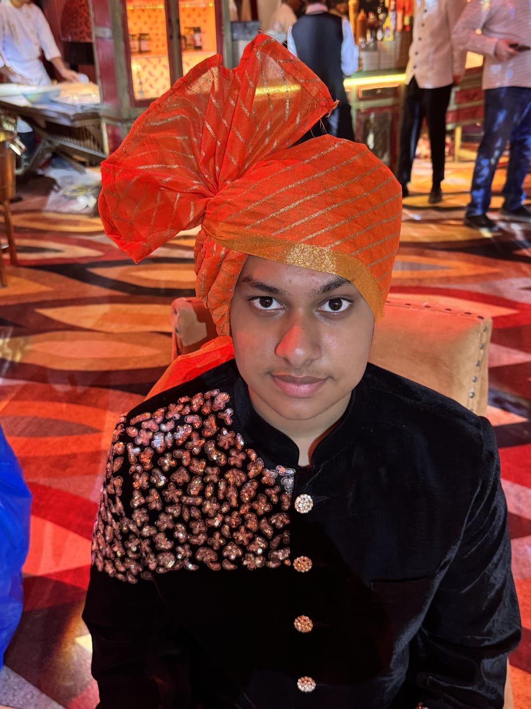 Reception night turban styling