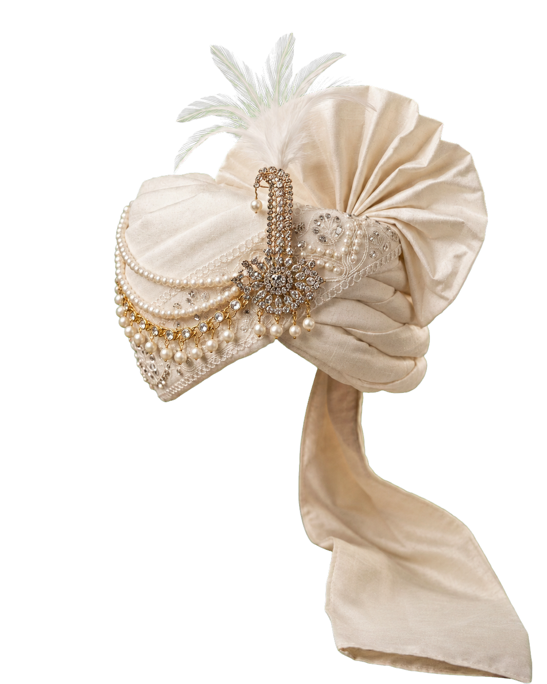 Golden champagne wedding safa